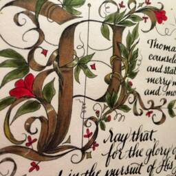 Lawyer's Prayer Calligraphy Art Print St. Thomas More Gift - thumbnail 3