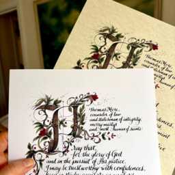 Lawyer's Prayer Calligraphy Art Print St. Thomas More Gift - thumbnail 4