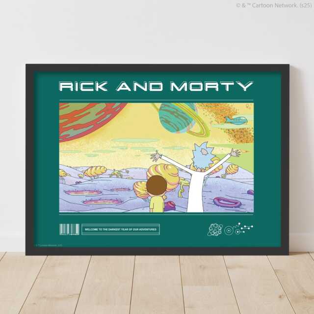 Rick & Morty??? Print - Looking At Planets Poster Wall Art - image 1