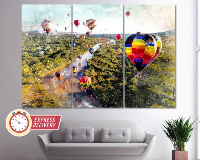 Albuquerque Balloon Fiesta Canvas Print, Wall Art, Paintings, New Mexico, Photo, Print - image 1