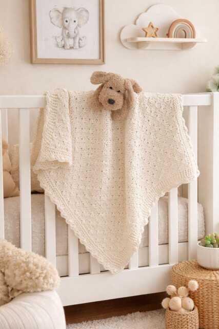 Star Stitch Baby Blanket Knitting Pattern Bulky Yarn - PDF Pattern - image 1