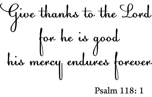 Bible Quote Christian Psalm 118 1 Printable Wall Art