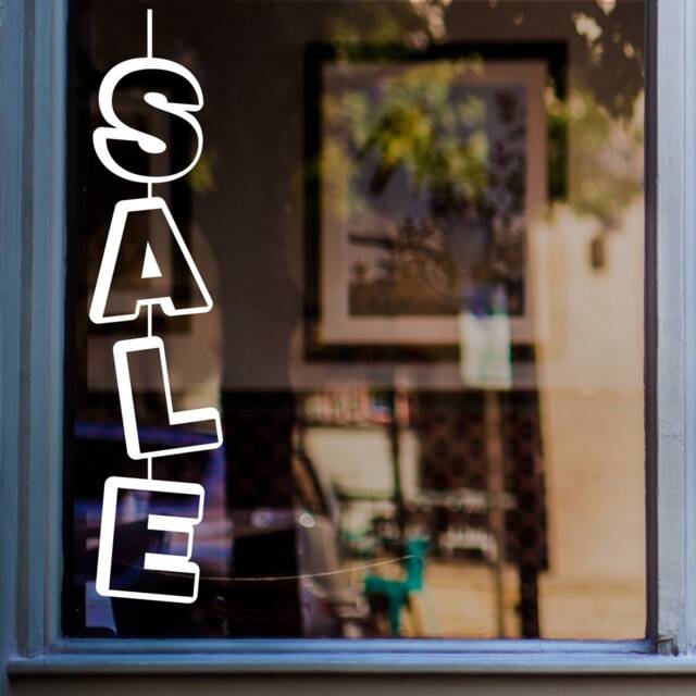 Sale Shop Window Sticker Retail Store Front Display Vinyl Decal - image 1