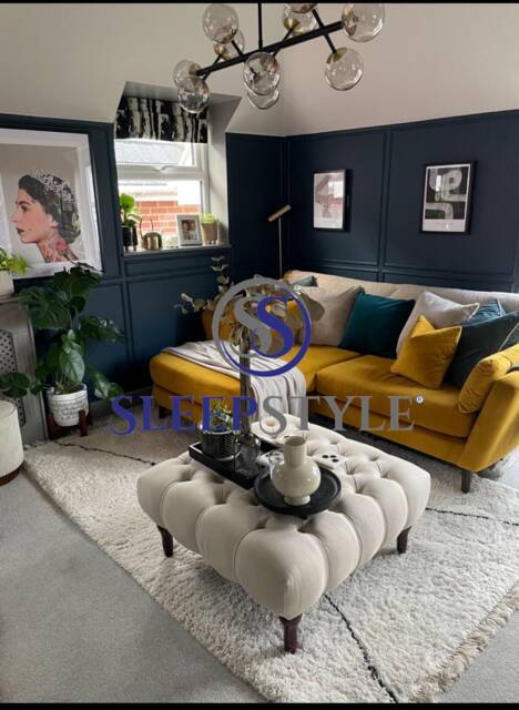 Zara Chesterfield Upholstered Footstool - Coffee Table Available in Various Colors & Fabrics - image 1