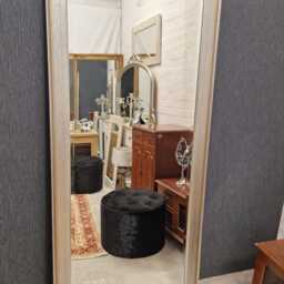 Large Antique Silver Gold Two Tone Classic Wood Frame Wall Mirror Bevelled Edge Glass Hand Finished Tall Leaner Home Interior Decor 167x76cm - thumbnail 2