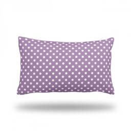 "Polka Dots On Lilac - Decorative Throw Pillow, Pillow Cover, Case Rectangle 13"" X 22" - thumbnail 1