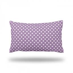 "Polka Dots On Lilac - Decorative Throw Pillow, Pillow Cover, Case Rectangle 13"" X 22" - thumbnail 2