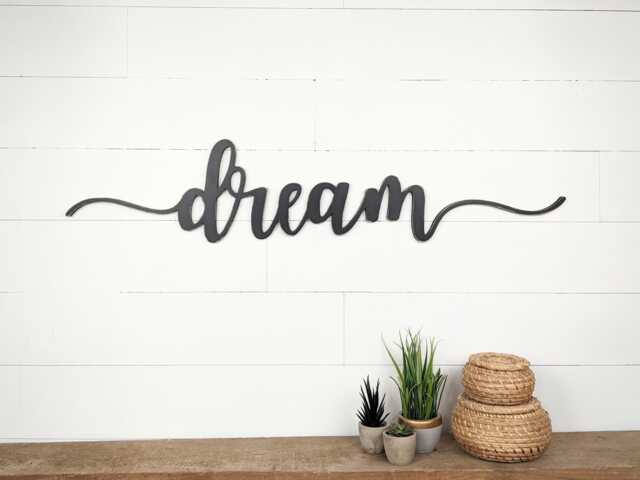 Dream Wooden Word Cutout Wall Decor Sign - image 1