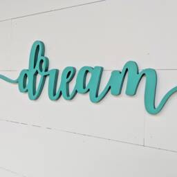 Dream Wooden Word Cutout Wall Decor Sign - thumbnail 3