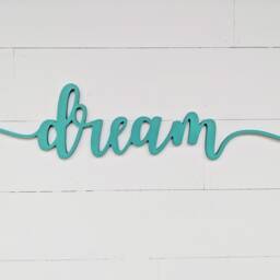 Dream Wooden Word Cutout Wall Decor Sign - thumbnail 2