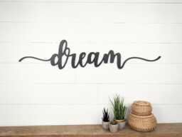 Dream Wooden Word Cutout Wall Decor Sign - thumbnail 1