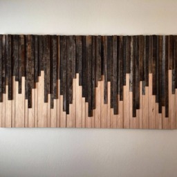 Free Shipping Wood Wall Art, Barnwood Artwork, Wooden Decoration, Wood Sculpture, Reclaimed Art - thumbnail 2