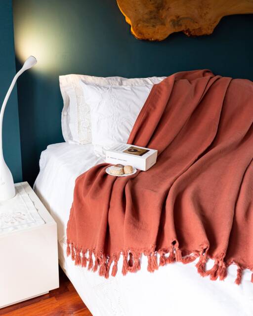55''83'' Brick Red Stonewashed Throw Blanket, Turkish Cotton Couch Couch, Sofa Cover, Bed Spread, Porch Cozy Blanket - image 1