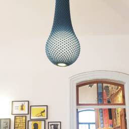 Ceiling Light Fixture, Pendant Light, Modern Hanging Lamp, Drop Chandelier Lighting, Textile Office Decor, Designer Lamp - thumbnail 3