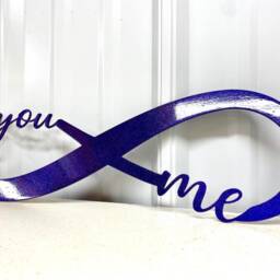 You & Me Infinity Sign - Steel Anniversary Wall Decor Valentine's Day Gift - thumbnail 2