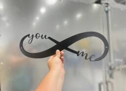 You & Me Infinity Sign - Steel Anniversary Wall Decor Valentine's Day Gift - thumbnail 1