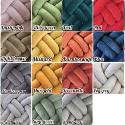 "Decorative Teal Knot Cushion, Scandinavian Reversible Pillow ""Ember" - thumbnail 4