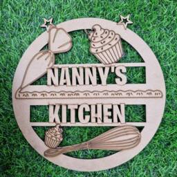 Nanny's Kitchen Wood Plaque Baking Wall Art, Grandparent Gift - thumbnail 2