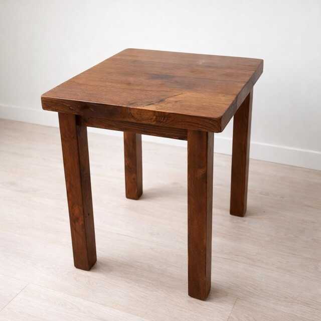 Chunky Side Table Solid Wood Handmade - image 1