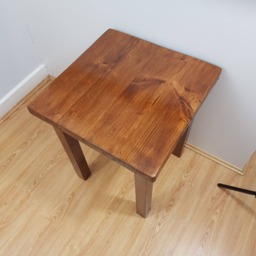 Chunky Side Table Solid Wood Handmade - thumbnail 3
