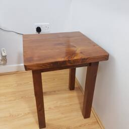 Chunky Side Table Solid Wood Handmade - thumbnail 2