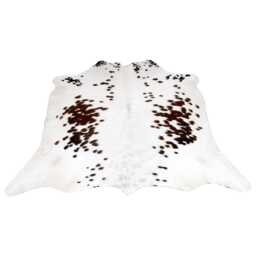 Authentic Large Brown & White Cowhide Rug - Statement Piece For Sophisticated Decor - thumbnail 1