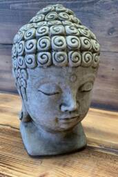 Stone Garden Buddha Head Statue Gift Ornament - thumbnail 1