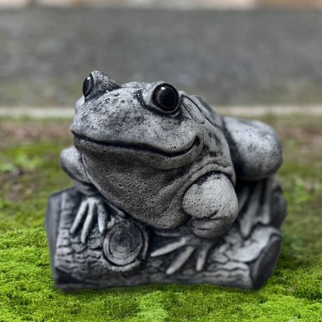 Garden Frog Sculpture Concrete Swamp Decor Stone Animal Statue Front Door Ornament Lawn Decoration Frog Lover Gift Wated Lover - image 1