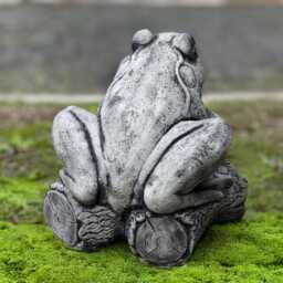 Garden Frog Sculpture Concrete Swamp Decor Stone Animal Statue Front Door Ornament Lawn Decoration Frog Lover Gift Wated Lover - thumbnail 4