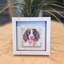 Springer Spaniel Dog Ceramic Wall Art Framed Home Decor - thumbnail 4