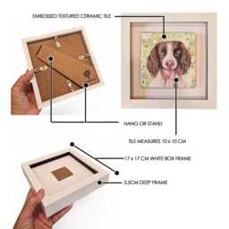 Springer Spaniel Dog Ceramic Wall Art Framed Home Decor - thumbnail 2