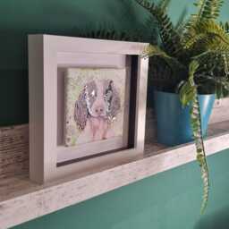 Springer Spaniel Dog Ceramic Wall Art Framed Home Decor - thumbnail 3