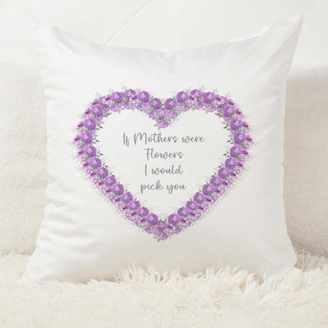 Personalised Cushion. Floral Cushion. Flower Customised Gift. Handmade. Throw Pillow. Home D??cor. Living Room Decor - image 1