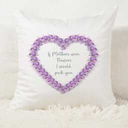 Personalised Cushion. Floral Cushion. Flower Customised Gift. Handmade. Throw Pillow. Home D??cor. Living Room Decor - thumbnail 1