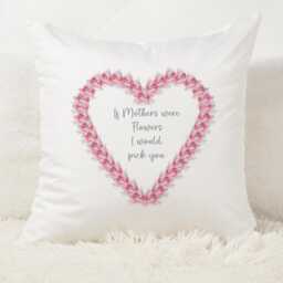 Personalised Cushion. Floral Cushion. Flower Customised Gift. Handmade. Throw Pillow. Home D??cor. Living Room Decor - thumbnail 4
