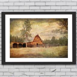 Digital Painting/Rustic/South Dakota/Landscapes/Barn Art/ Cabin Decor/Rural Landscapes/Abandoned Home/ Country Decor/ Lodge Decor/Wall Art - thumbnail 2