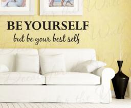 Be Yourself But Your Best Self Inspirational Kid Decorative Vinyl Wall Decal Lettering Art Decor Quote Sticker Graphic Saying In33 - thumbnail 1