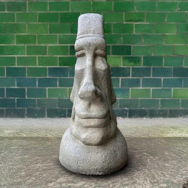 Concrete Moai Statue Easter Island Head Sculpture Stone Face Figurine Cement Outdoor Decor Polynesian Style Garden Ornament Christmas Gift - image 1