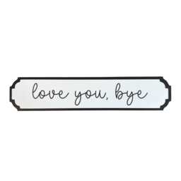 Acrylic Love You Bye Wall Sign - Elegant Black & White Home Decoration Gift - thumbnail 3