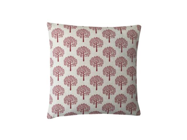 Mulberry Trees in Red Linen Botanical Home Accessories Country Throw Cushion Cover/Sham Pillowcase - image 1