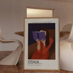 Joshua 18 Female Poster - Printed & Shipped Modern Scripture Decor Bible Verse Prints Christian Home Faith - thumbnail 2