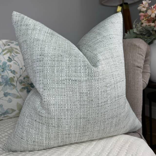 Decorative Cushion Cover, Modern Pillow Cover Sofa, Plain Textured Throw Designer Handmade Tonal Weave Fabric - image 1
