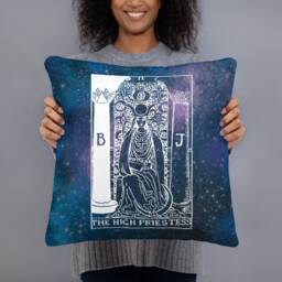 High Priestess Tarot Decor Halloween Pillow Witchy Occult - thumbnail 2