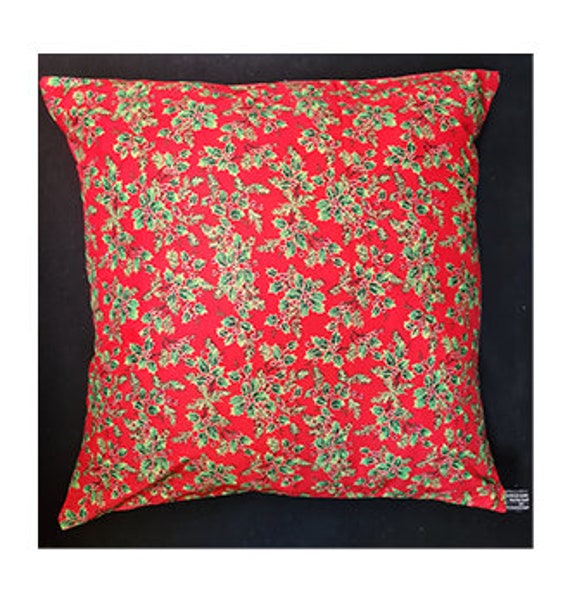 Christmas Holly & Berry Cushion Cover Fits 18 - image 1