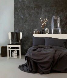 Linen Duvet Cover Charcoal Gray/ Softened European Bedding/Queen, King