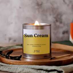 Sun Cream Crackle Wick Candle, Summer Holidays Fragrance - Scent