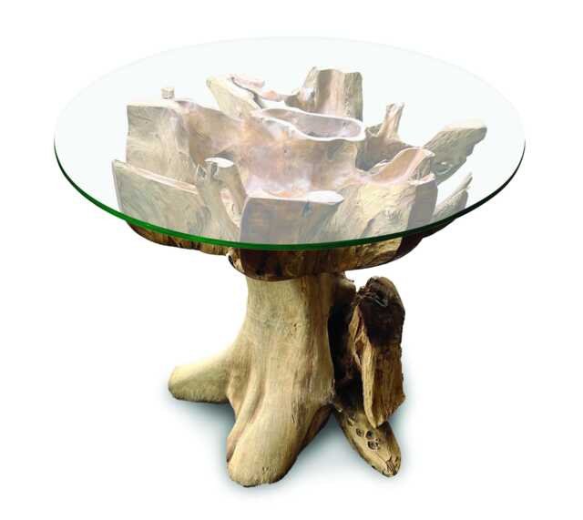 Lombok Round Dining Table With 120cm Glass Top - image 1