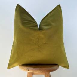 Luxury Oil Green Velvet Pillow Cover Modern Home Decor, Custom Size - Duties Paid Usa - thumbnail 2