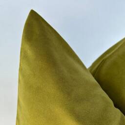 Luxury Oil Green Velvet Pillow Cover Modern Home Decor, Custom Size - Duties Paid Usa - thumbnail 3