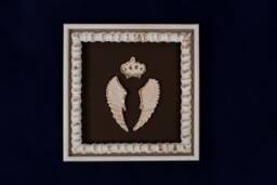 Godparent Gift Ceramic Crown & Wings 3D Wall Art
